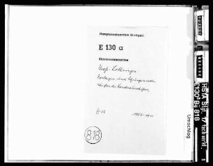 Elsaß-Lothringen: Vorlagen und Sitzungsniederschriften des Landesausschusses