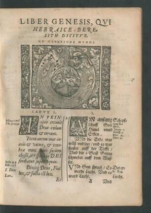Liber Genesis, Qui Hebraice Beresith Dicitur.