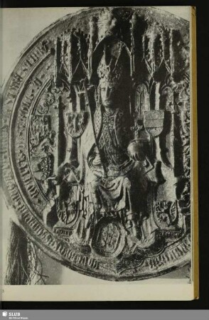 [Kaisersiegel an der Urkunde Friedrichs III. über die Bestätigung des Neujahrsmarktes von 1469]