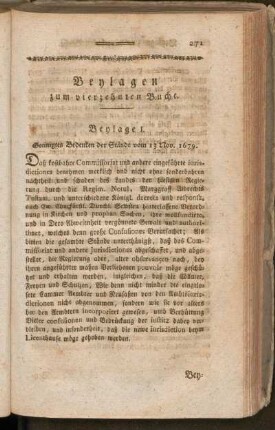 Beylagen zum vierzehnten Buche