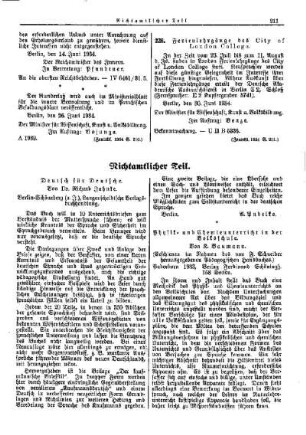 Physik- und Chemieunterricht in der Volksschule : [Nichtamtlicher Teil]