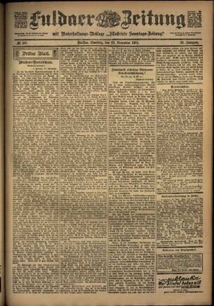 Dritte Ausgabe vom Samstag, den 23. November 1901.