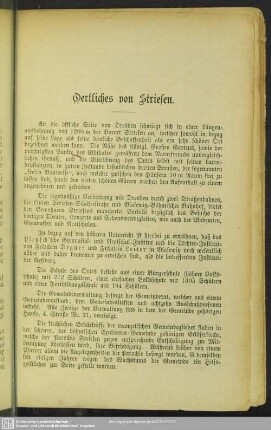 Oertliches von Striesen