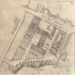 Fischer, Theodor; Bayreuth (Bayern); Rathaus (Umbau Infanteriekaserne) und Saalbau - Lageplan