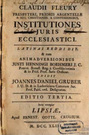 Institutiones iuris ecclesiastici
