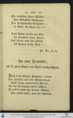An eine Freundin.