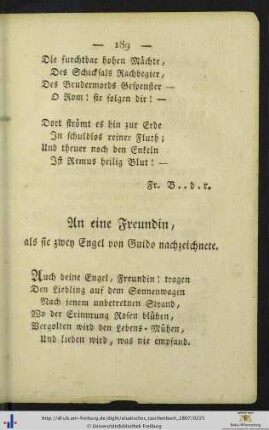 An eine Freundin.