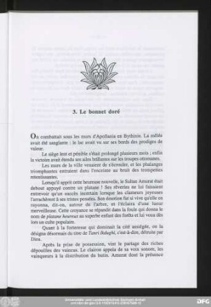 3. Le bonnet doré