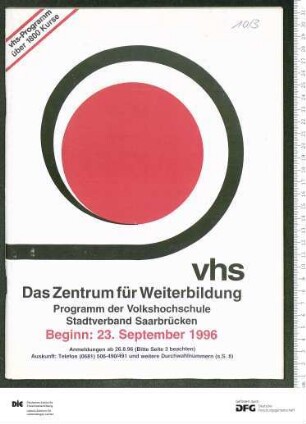 Programm 1. Semester 1996/1997