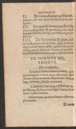 De Somniis Methodus.