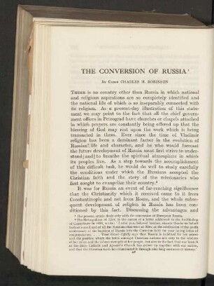 The conversion of Russia