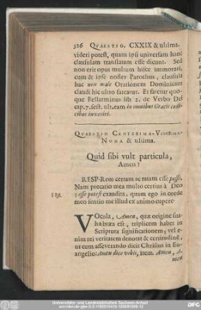 Quaestio Centensima-Vigesima-Nona & ultima. Quid sibi vult particula, Amen?