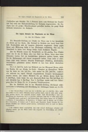 Die letzten Kämpfe des Regiments an der Aisne