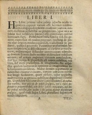 De omnigena hominis nobilitate libri IV : queis pretractantur, quae ad usum et utilitatem de nobilitate hominis naturali ...