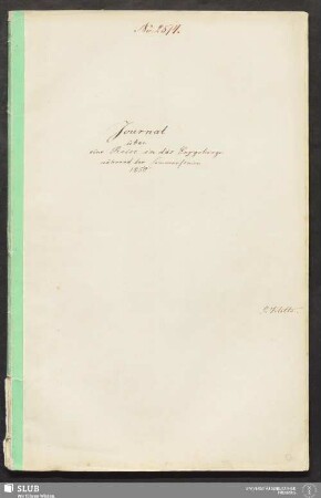 Journal über eine Reise in das Erzgebirge während der Sommerferien 1850 -18.7225 4.