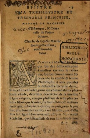 La poésie françoise de Charles de Saincte Marthe