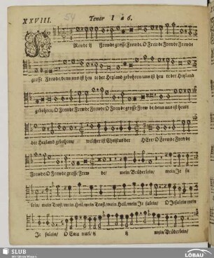 XXVIII. Frewde grosse Frewde [Tenor I und Tenor II]