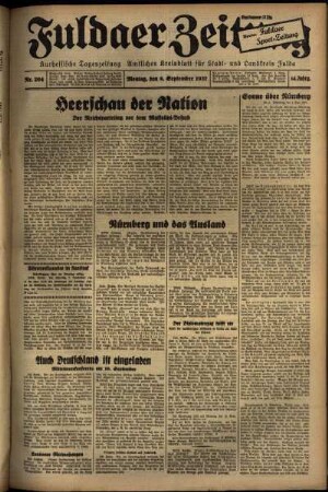 Ausgabe vom Montag, den 06. September 1937.