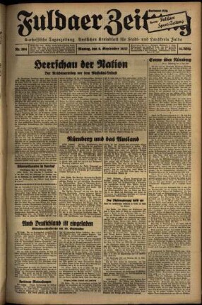 Ausgabe vom Montag, den 06. September 1937.