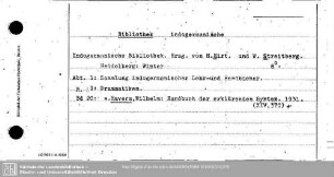Bibliothek indogermanische