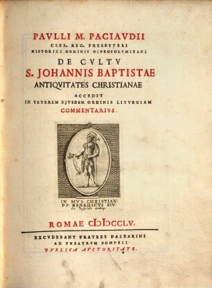 De Cultu S. Joannis Baptistae Antiquitates christianae