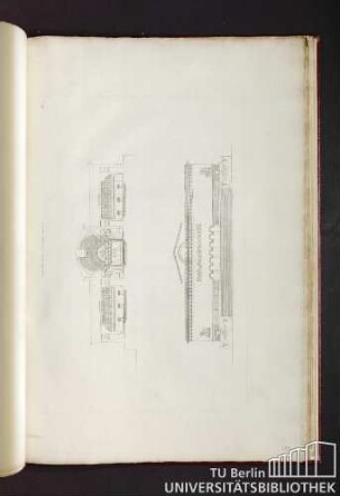 Pl. 2. Coupe et élévation de la banque de Mr Bergognion.