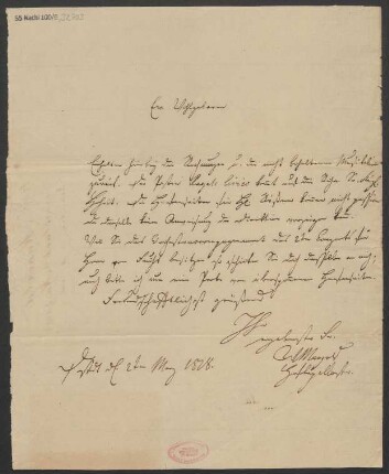 Brief an B. Schott's Söhne : 02.03.1828
