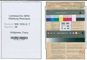 Entnazifizierung Franz Holtgrewe , geb. 27.03.1902 (Schlosser)