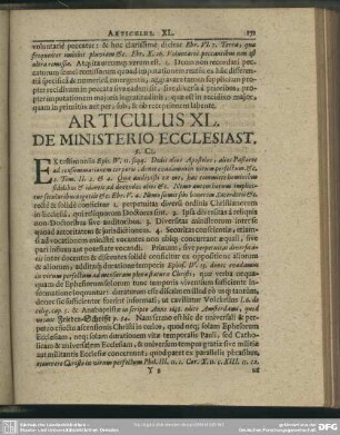 Articulus XL. De Ministerio Ecclesiast