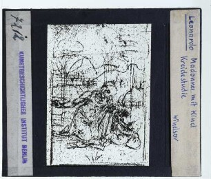 da Vinci, Kreidestudie Madonna mit Kind