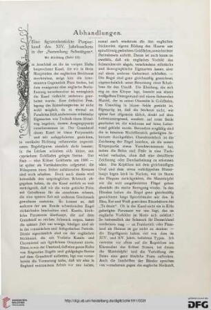 Eine figurenbestickte Purpurkasel des XIV. Jahrhunderts in der "Sammlung Schnütgen"