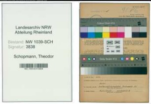 Entnazifizierung Theodor Schopmann , geb. 26.01.1915 (Lehrer)