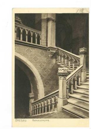 Treppe des Rathauses in Breslau