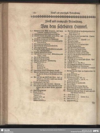 Fünff und zwantzigste Betrachtung. Von dem sichtbaren Himmel