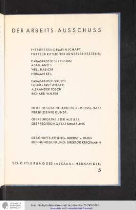Arbeitsausschuß