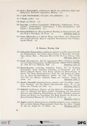 B. Bronzen, Messing, Zinn (Nr. 370-403)