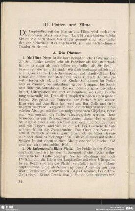 III. Platten und Filme