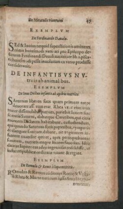 De Infantibus Nutritis ab animalibus.