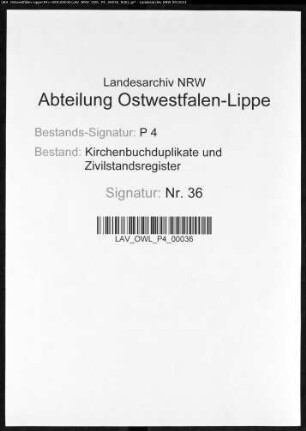 Zivilstandsregister der Munizipalität Bochum (T 1812). (Gemeinde: Bochum, Stadt)