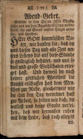 Abend-Gebet.