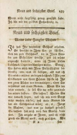 Neun und sechzigster Brief.