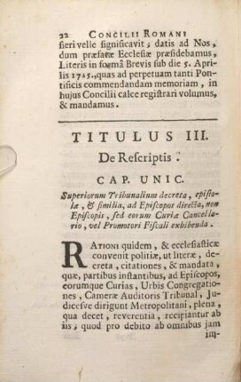 Titulus III. De Rescriptis.
