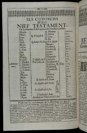 Ils Cudischs D'ilg Nief Testament, [...]