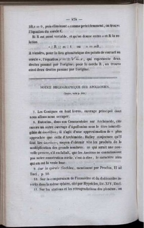 Notice Bibliographique sur apollonius.