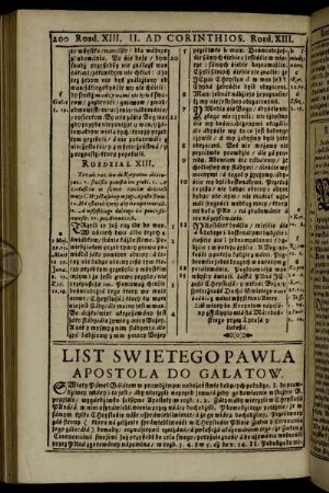 List Swietego Páwlá Apostola Do Gálátow