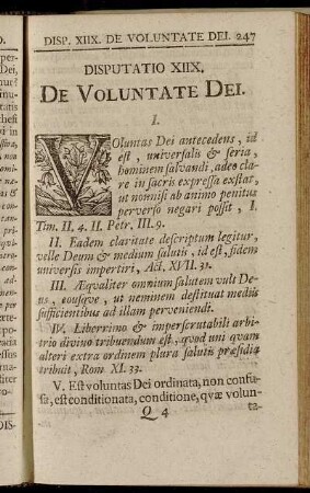 Disputatio XIIX. De Voluntate Dei