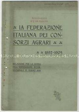 Bericht des italienischen Verbandes "Landwirtschaftliche Genossenschaften"
