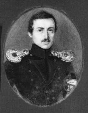 Heinrich Michael von Edelmann, Generalmajor, Kriegsminister von 1866-1867 in Uniform, Brustbild in Halbprofil