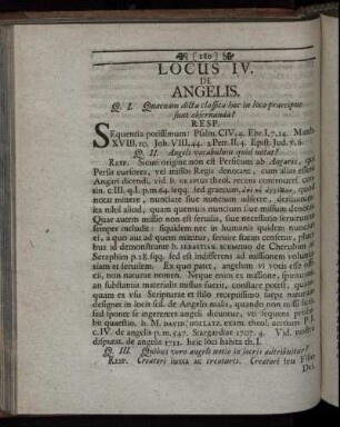 Locus IV. De Angelis.