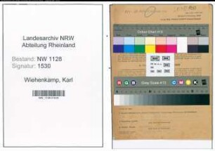 Entnazifizierung Karl Wiehenkamp , geb. 02.04.1899 (Polizist)